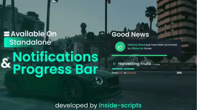 FiveM Notification and Progress Bar Script for QBCore