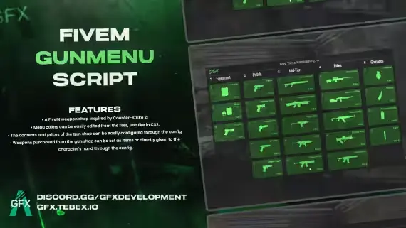 GFX GunMenu Script, CS2 Style Gun Shop for FiveM