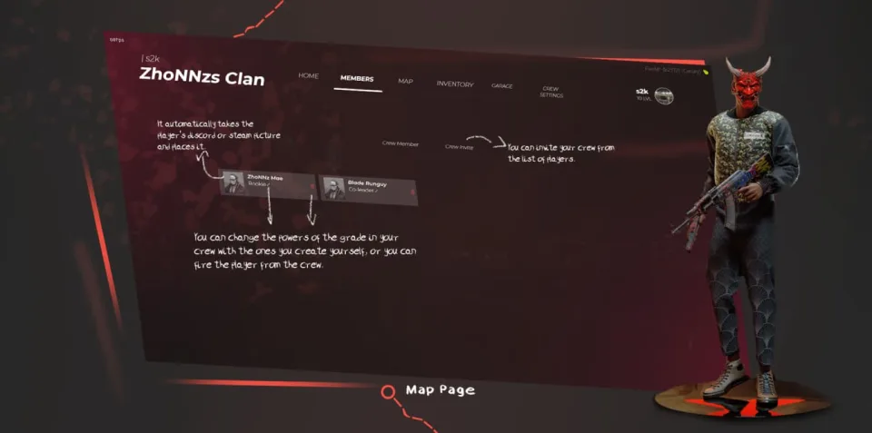 FiveM Crew System for qb-core, Ranks and Announcements - preview screenshot 2