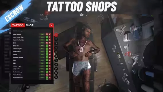 VMS Tattoo Shop for QBCore, Artist Job and Studios