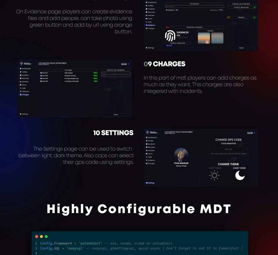 qb-mdt for QBCore with Warrants, Cameras and Dispatch - in-game screenshot