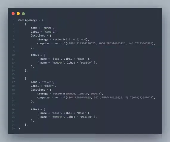 QB-Gangs with qb-bossmenu, Ranks and Management - preview screenshot