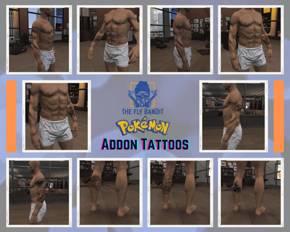200 FiveM Addon Tattoos, DC, Star Wars, Pokemon, DragonBall - feature detail 2