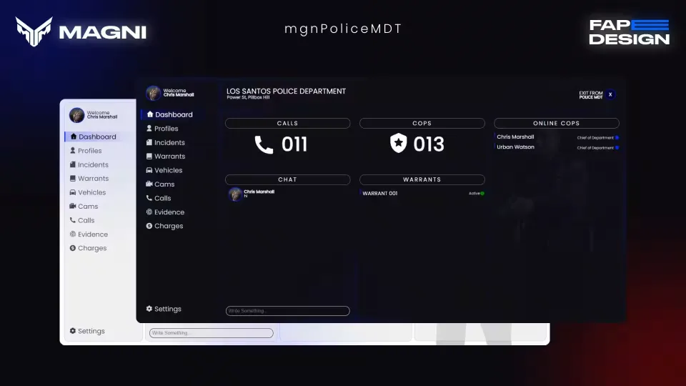 qb-mdt for QBCore with Warrants, Cameras and Dispatch